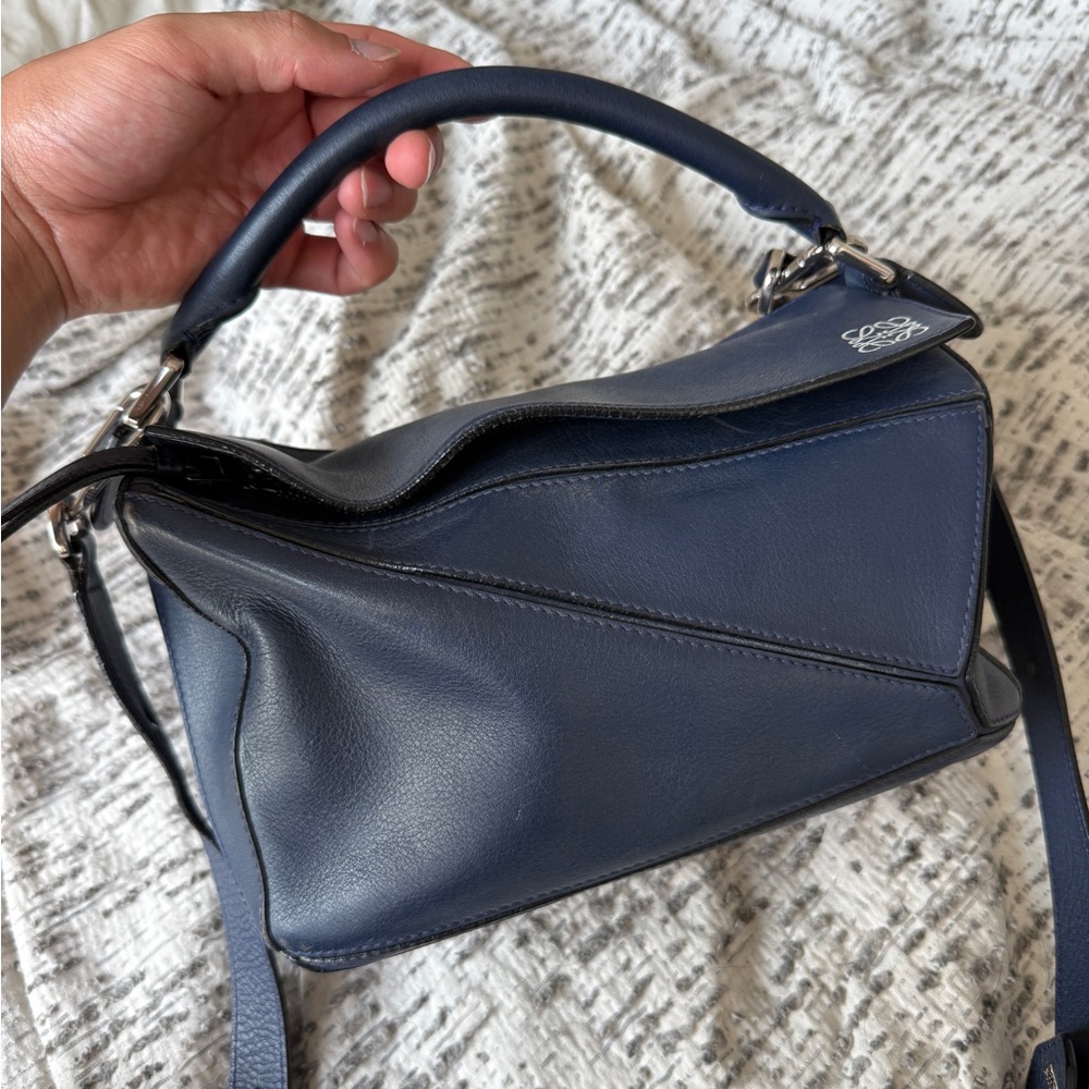 Loewe Small Puzzle Bag in Marine Blue